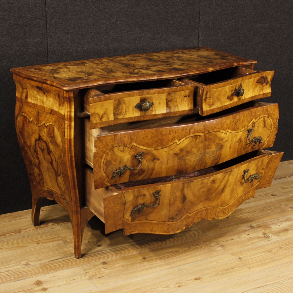 Lombard Dresser In Walnut And Burl Wood For Sale Antiques Com