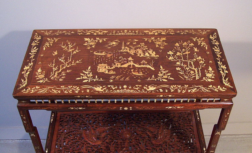 7789 Chinese inlaid rosewood console table c1820 For Sale ...