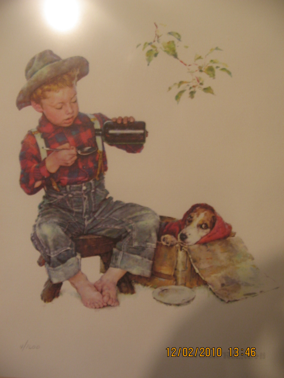norman rockwell a boy and his dog figurines