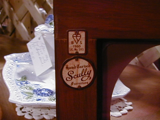 Scully Hand Carved English China Cabinet Scully Hand Carved