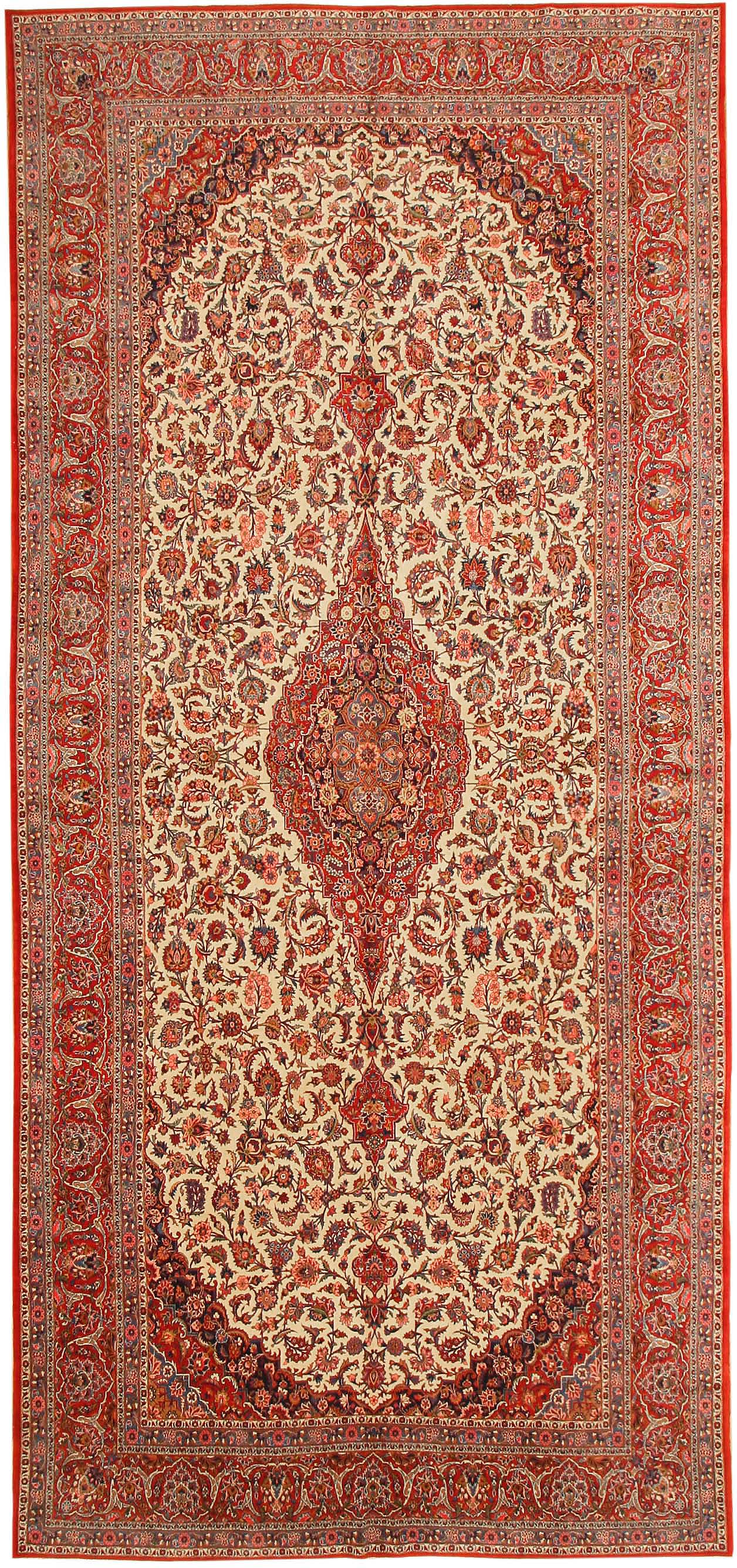 Antique Kashan Persian Rug 43580 For Sale | Antiques.com | Classifieds