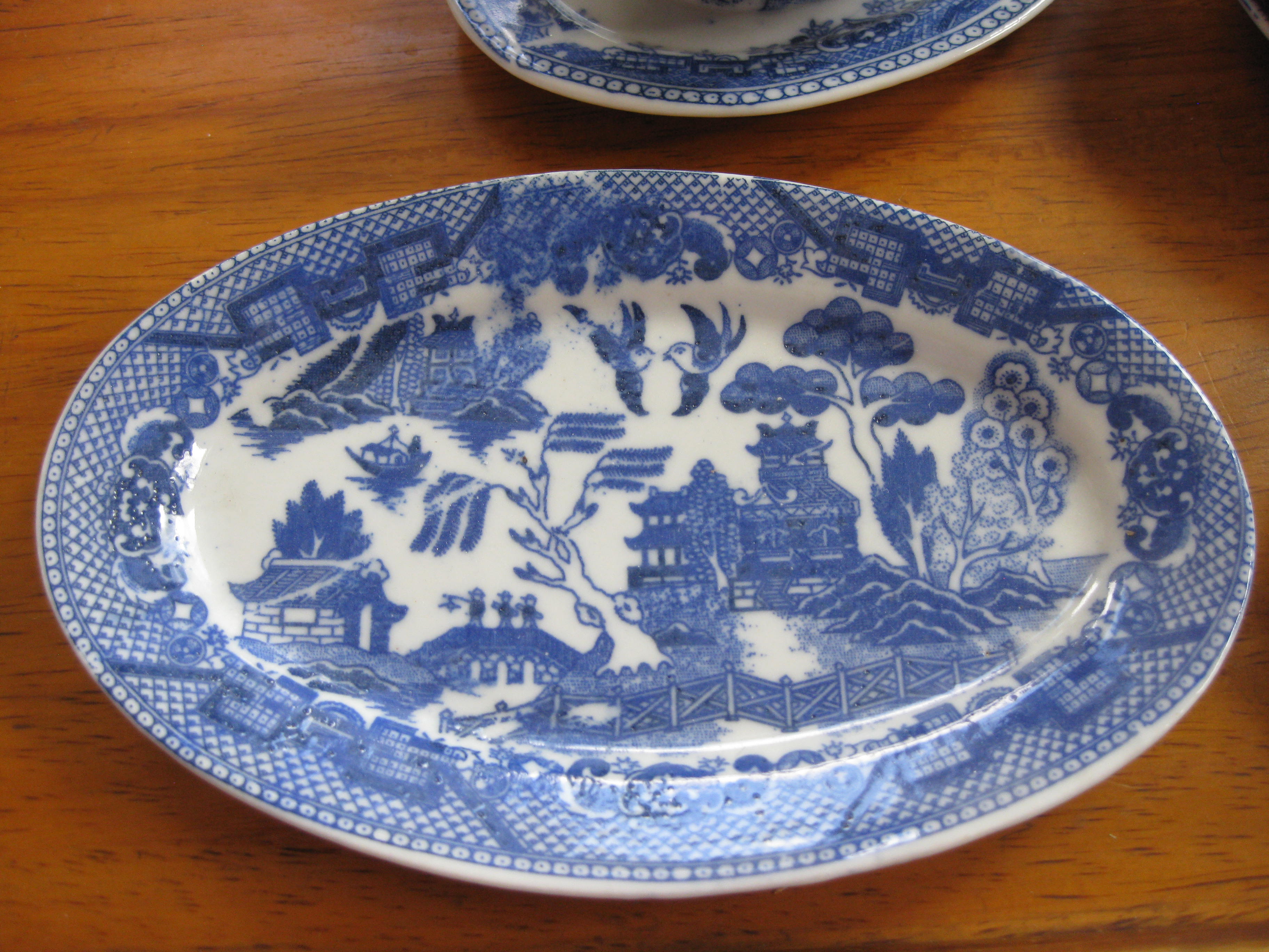 Antique Blue Willow Dishes 42