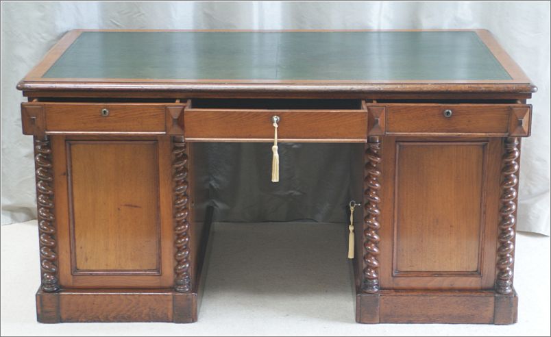 Small Antique Walnut Partners Desk Ref 1004 For Sale Antiques