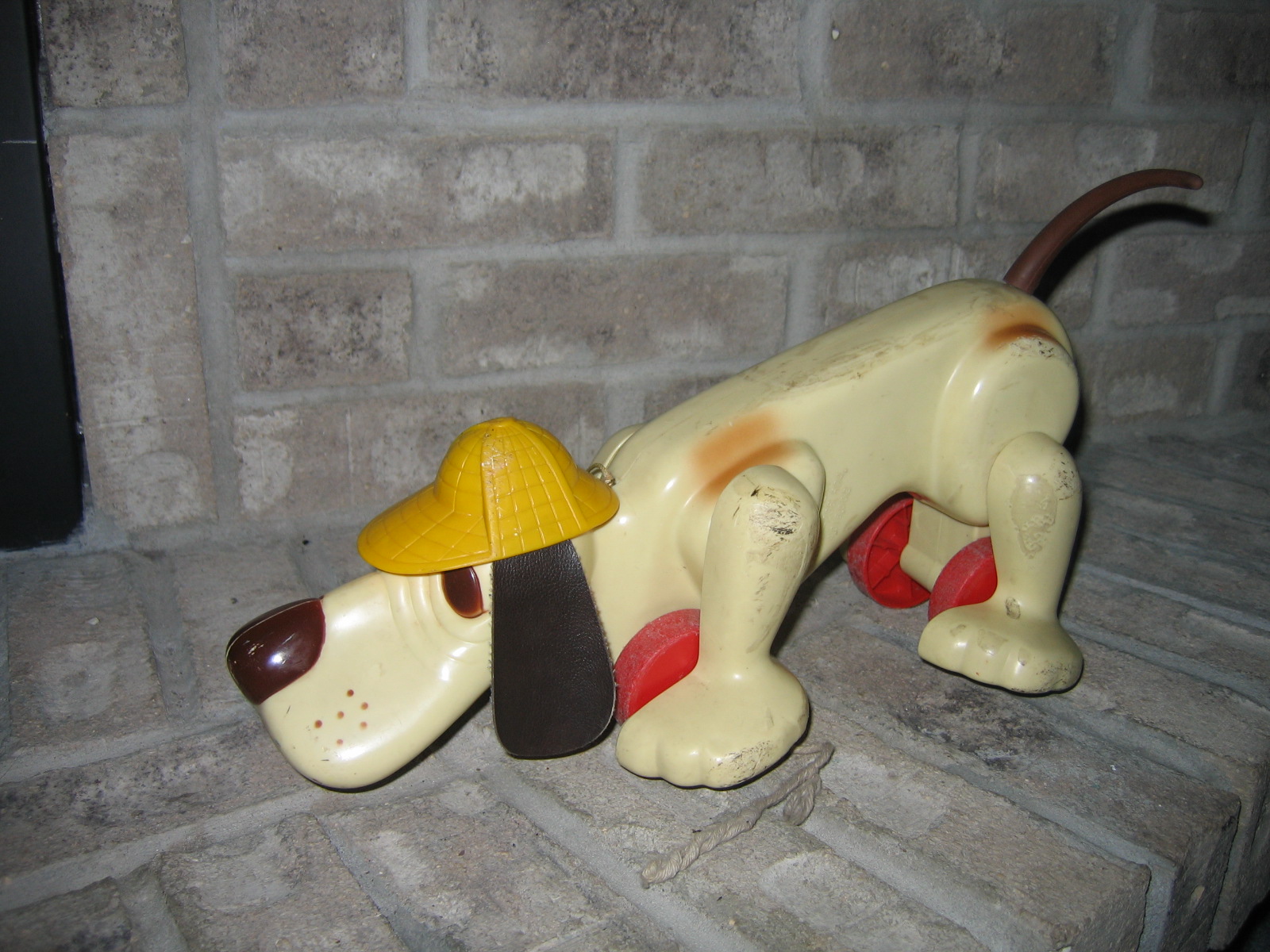 vintage dog pull toy