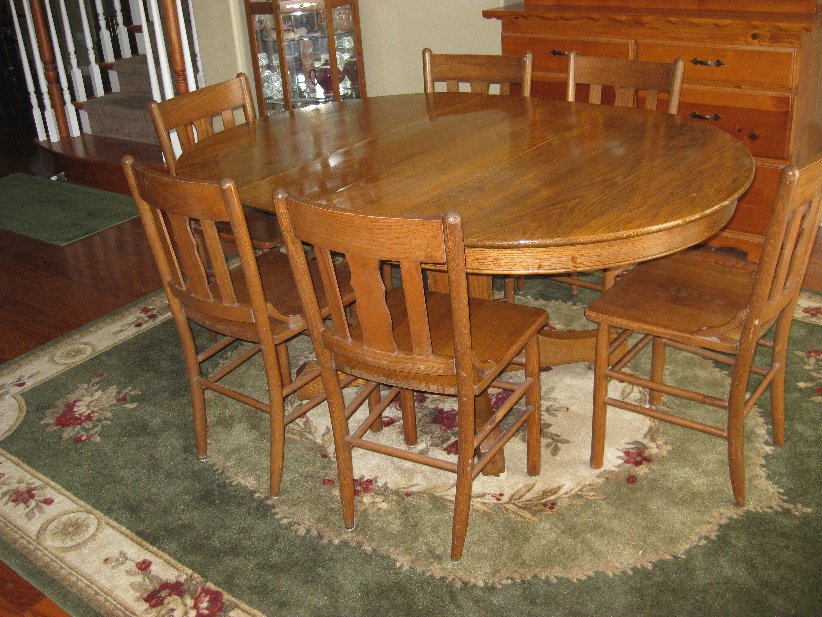 Oak Table Chairs And Hutch For Sale Antiques Com Classifieds