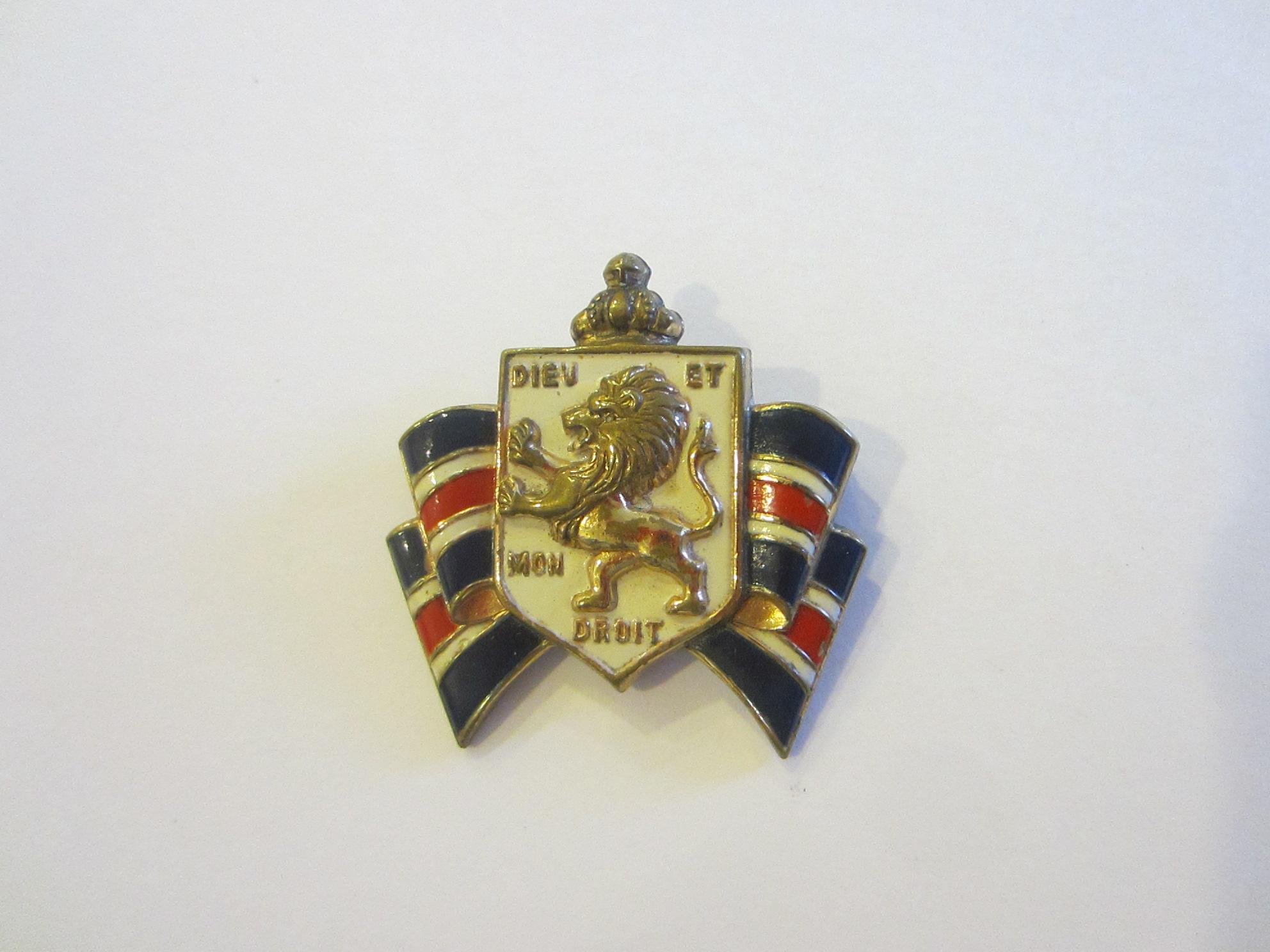 Dieu Et Mon Droit Brooch By Accessocraft With Hallmarks For Sale Antiques Com Classifieds