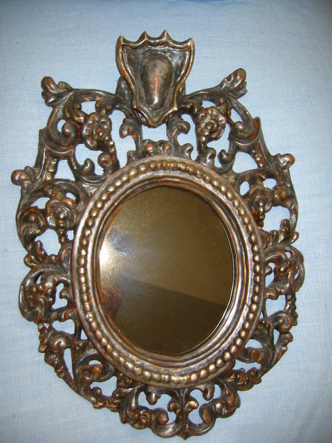 Rococo Italian Silver Leaf Wood Smoke Mirrors For Sale  Antiques.com  Classifieds