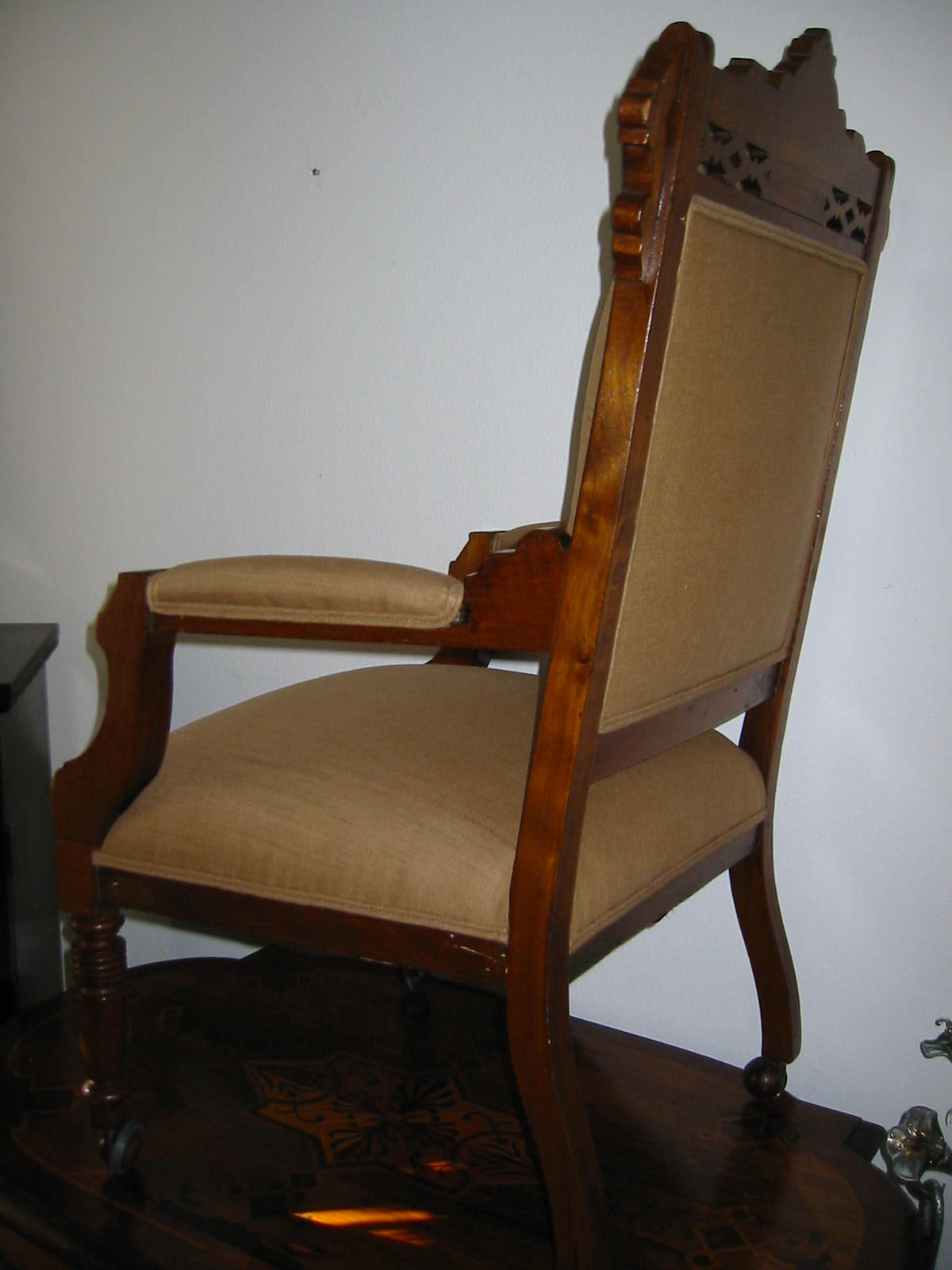 Empire Crest Antique Wood Arm Chair For Sale | Antiques ...