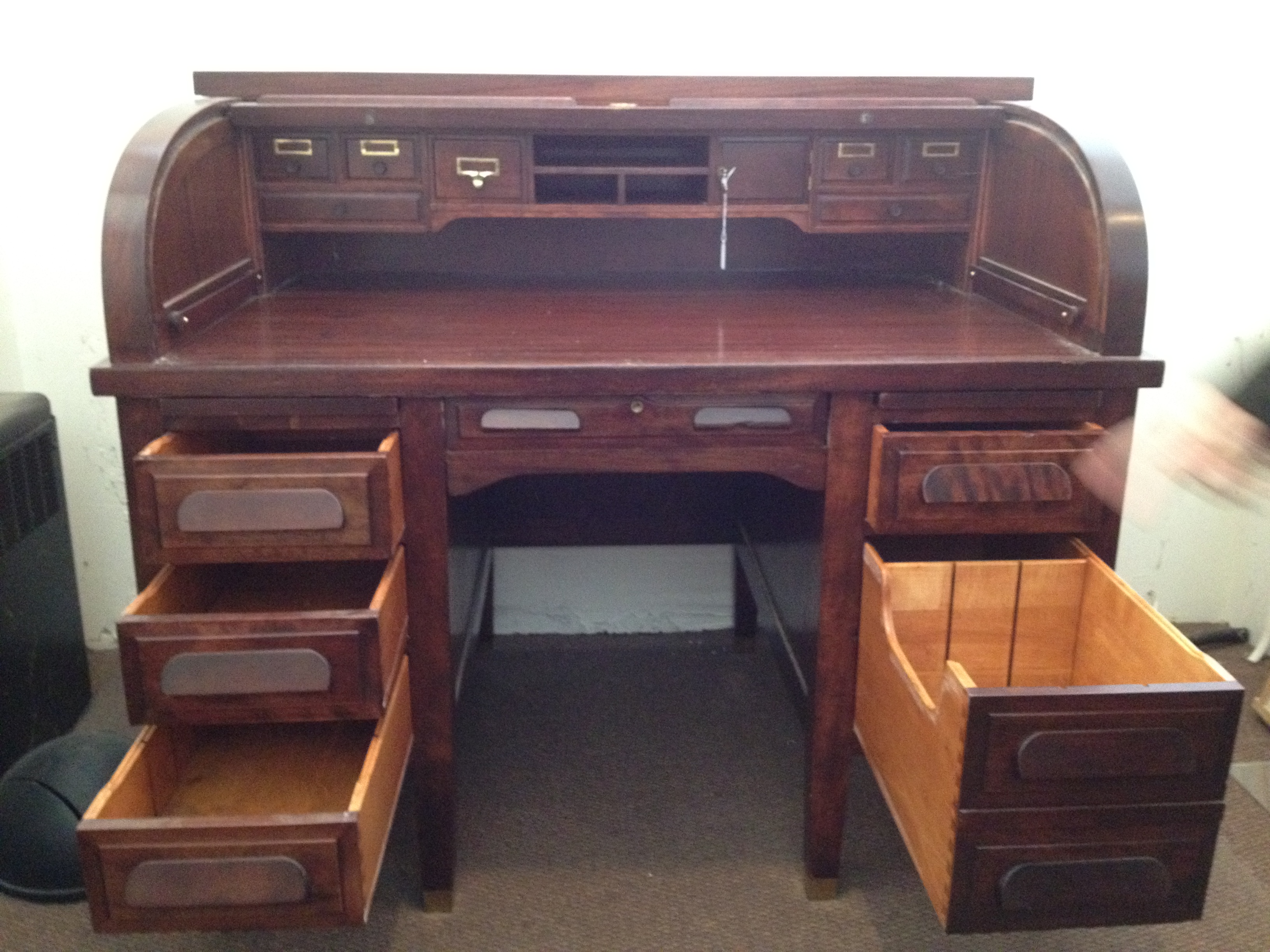 1940 S Standard Mahogany Roll Top Desk For Sale Antiques Com