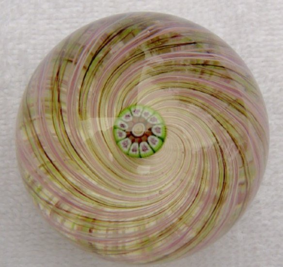 Perthshire Scotland Art Glass Swirl Paperweight For Sale
