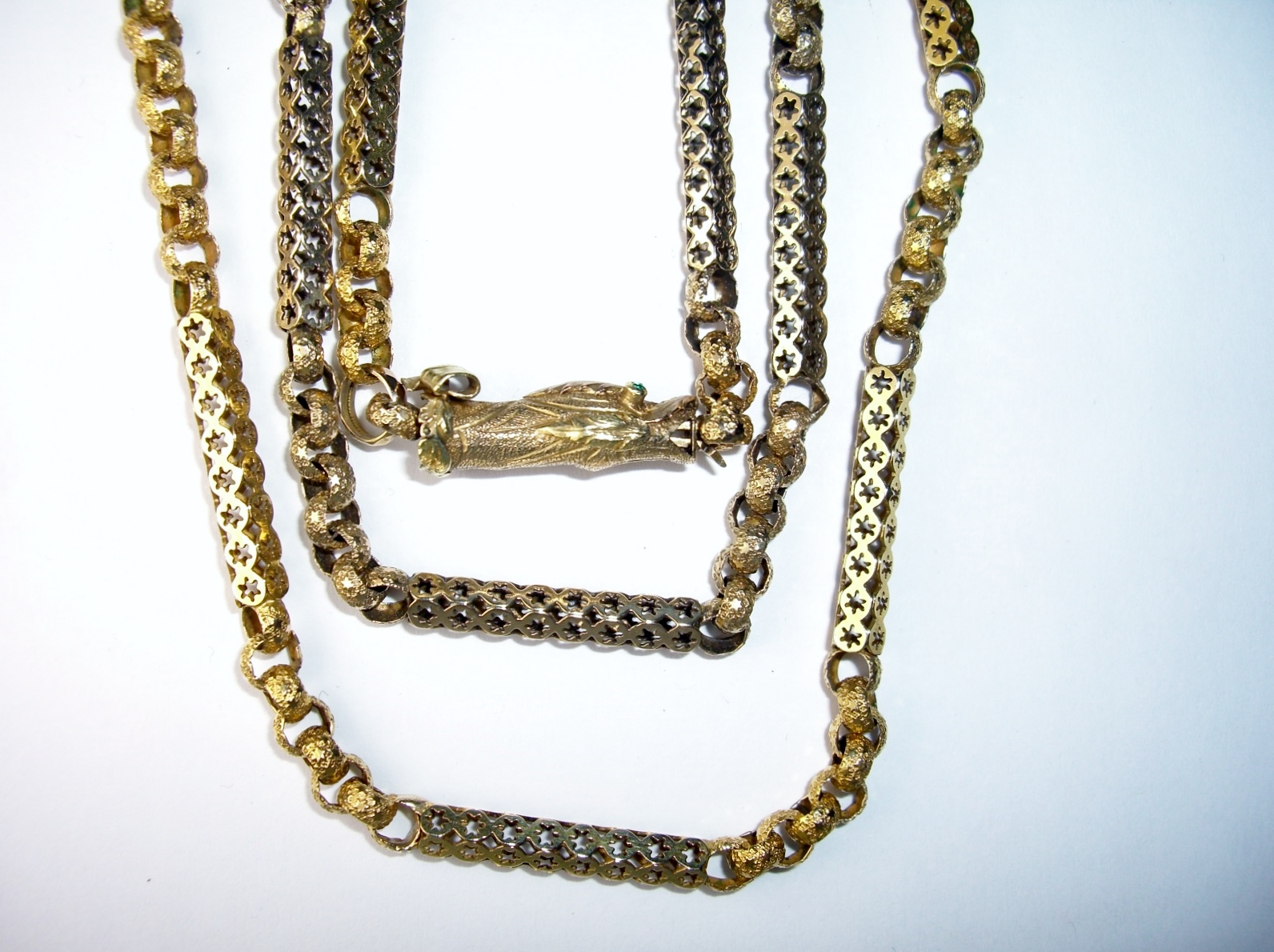 14K Gold Necklace Chain, Fish Clasp, 47, Antique For Sale | www.bagsaleusa.com | Classifieds