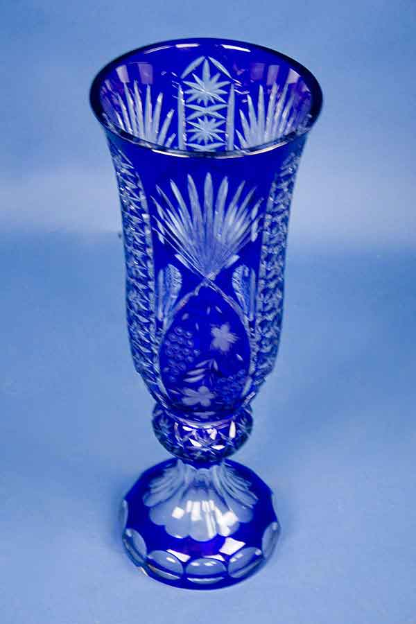 Blue Cut Crystal Vase For Sale Classifieds