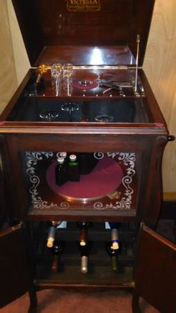 Wine Cabinet Victrola Repurposed For Sale Antiques Com Classifieds