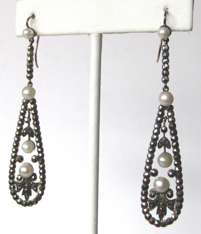 Steel Earrings on Pair Of Extraordinary Antique Cut Steel Earrings For Sale   Antiques