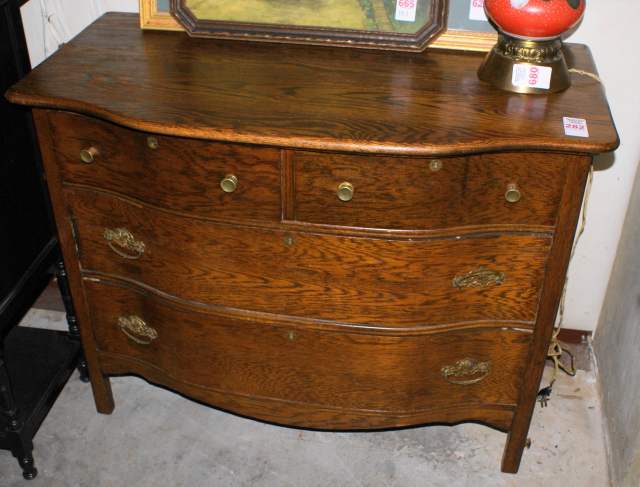 Nice Clean Oak Bow Front Dresser For Sale Antiques Com Classifieds