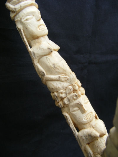Carved Deer Horn~ Bahau Artifact Fertility Sex Spirit For Sale
