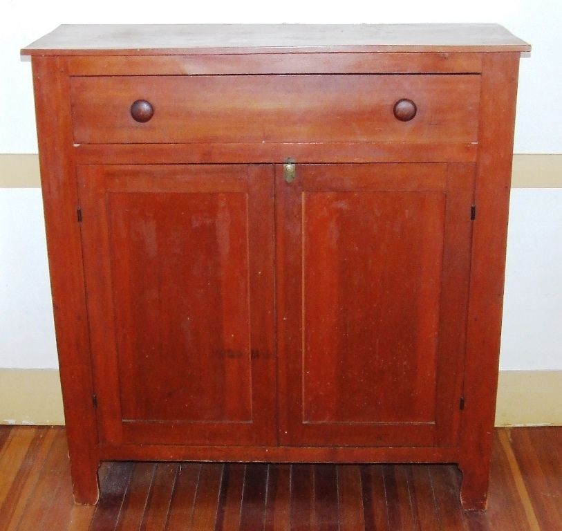 Fine 19th C American One Long Drawer Above Two Door Below Country