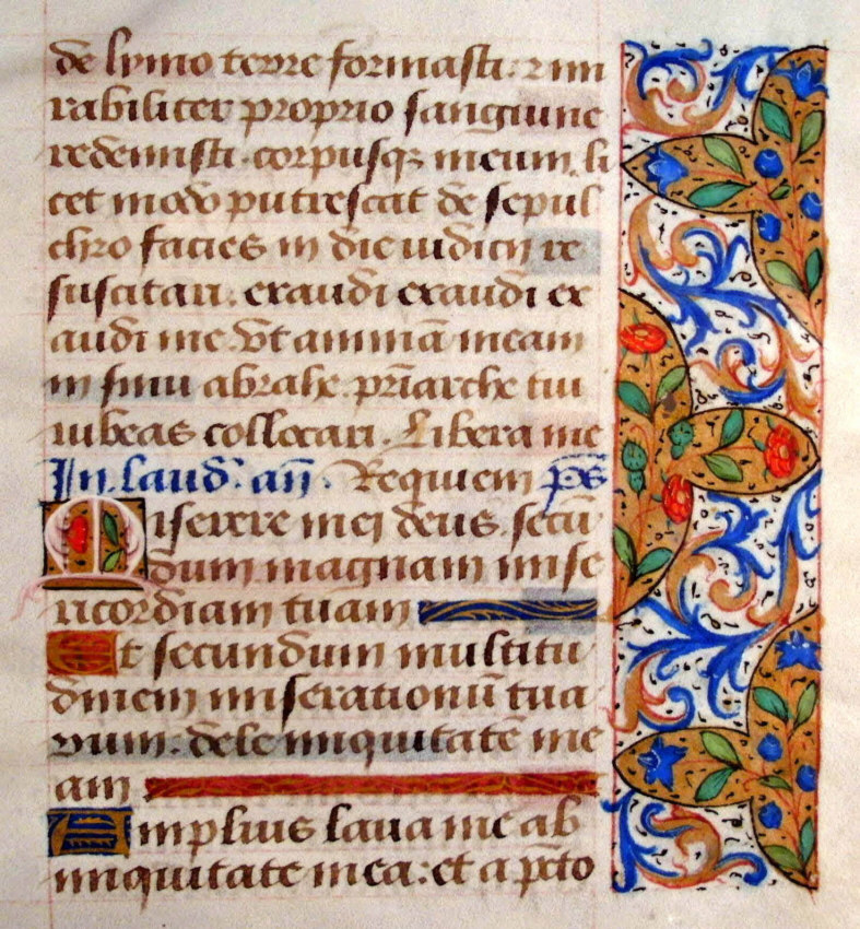 8462 15th Century French Medieval Period Book of the Hours on velum For ...