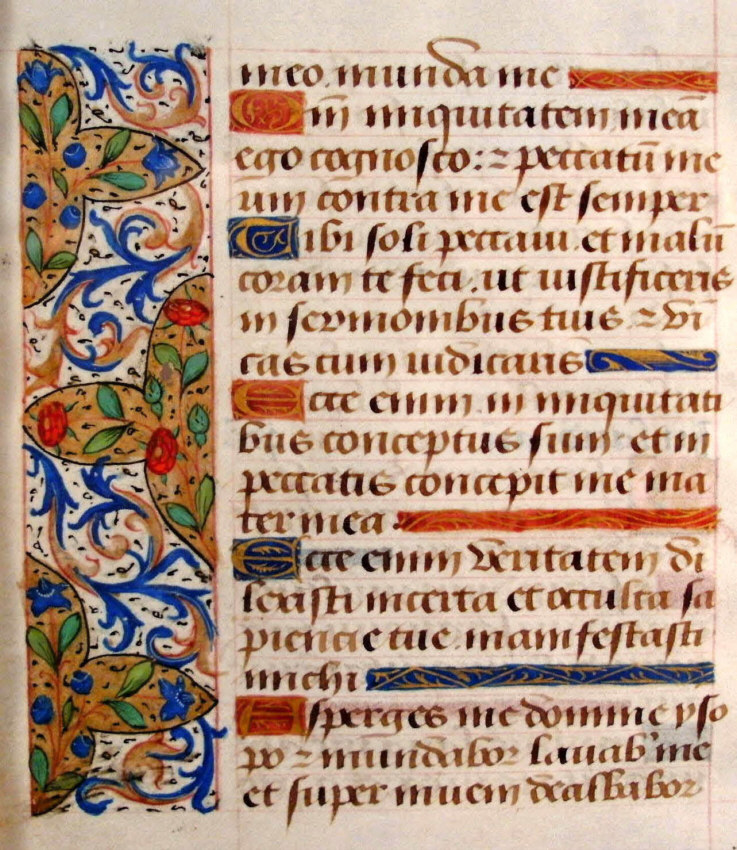 8461 15th Century French Medieval Book of the Hours folio c1470 For ...