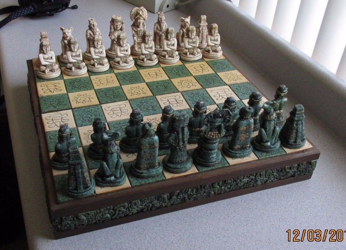 Rare Aztec Mexican Mayan Chess Board For Sale | Antiques.com | Classifieds