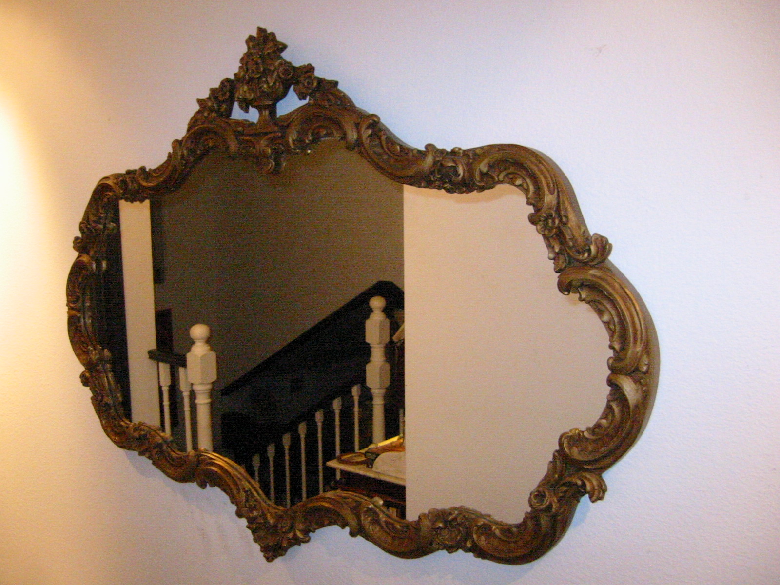 Rococo Wood Composition Gilt Mirror For Sale | Antiques ...
