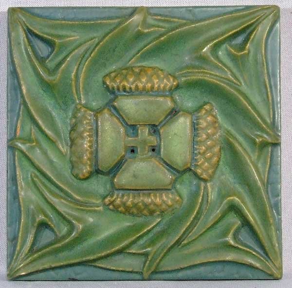 Rookwood Pottery Tile Arts and Crafts Thistle For Sale | Antiques.com