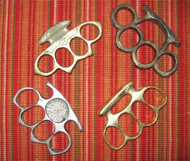 brass bronze duralumin knuckle knuckles duster collection For Sale