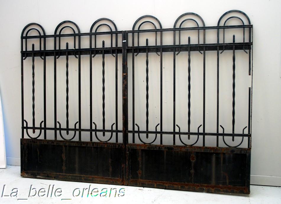 French Art Deco Wrought Iron Gate And, Art Deco Metal Garden Gates