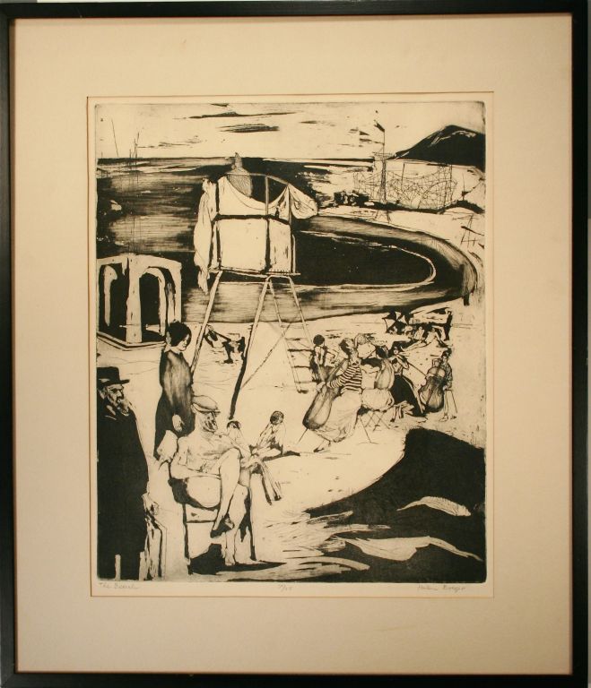 Helen Breger Etching - The Beach For Sale | Antiques.com | Classifieds